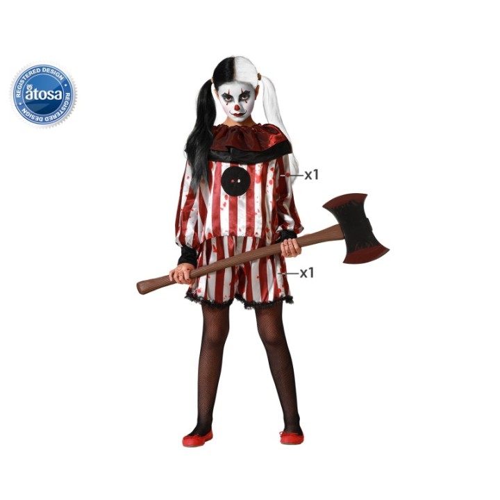 DISFRAZ PAYASA HALLOWEEN 7-9