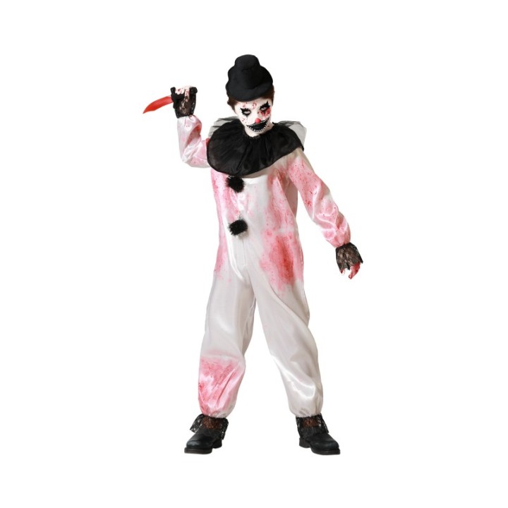 DISFRAZ PAYASO HALLOWEEN BLANCO XS-S