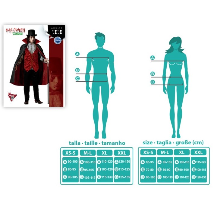 DISFRAZ VAMPIRO XS-S