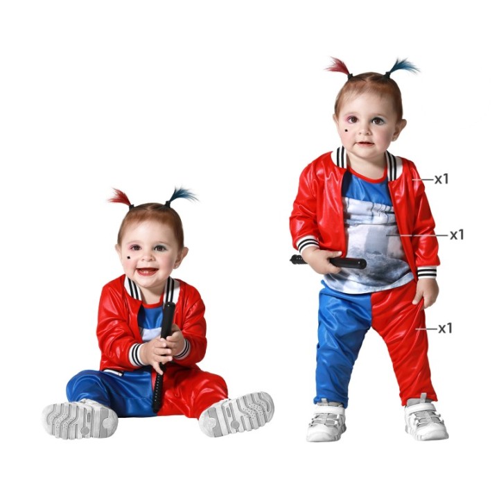 DISFRAZ PAYASA HALLOWEEN ROJO 12-24 MESES
