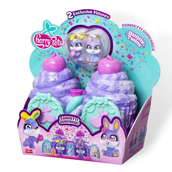 CHERRY PETS CONFETTI CUPCAKES BUNNY TWINS 10831PCP