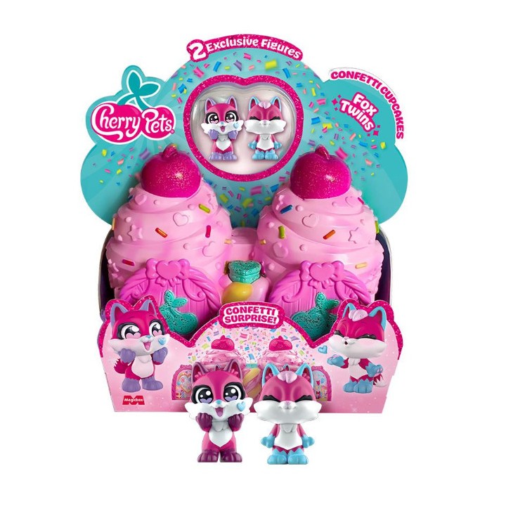 CHERRY POPS CONFETTI CUPCAKES FOX TWINS 10832PCPS