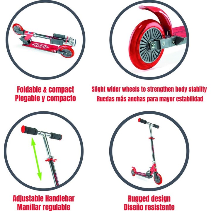 PATINETE PLEGABLE ROJO 24242