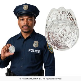 PLACA POLICIA METAL 7 CM 27298