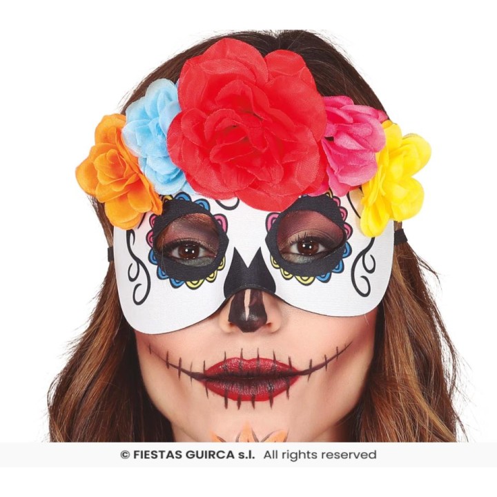 ANTIFAZ CATRINA CON FLORES 12004