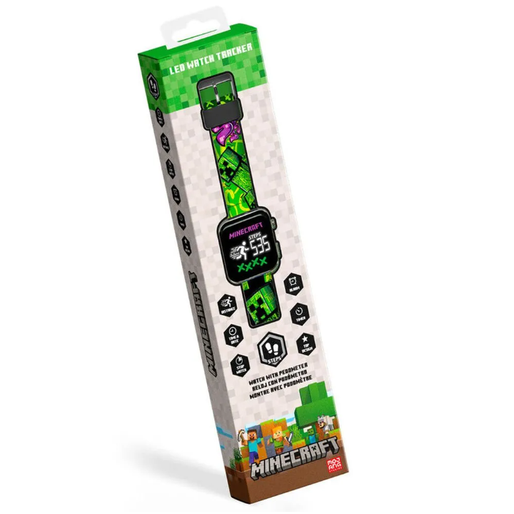 RELOJ LED TRACKER MINECRAFT MIN4387
