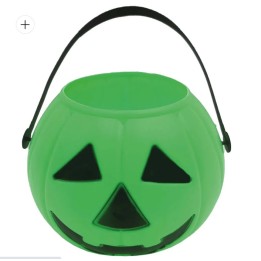 CESTA CALABAZA VERDE 15CM 24758
