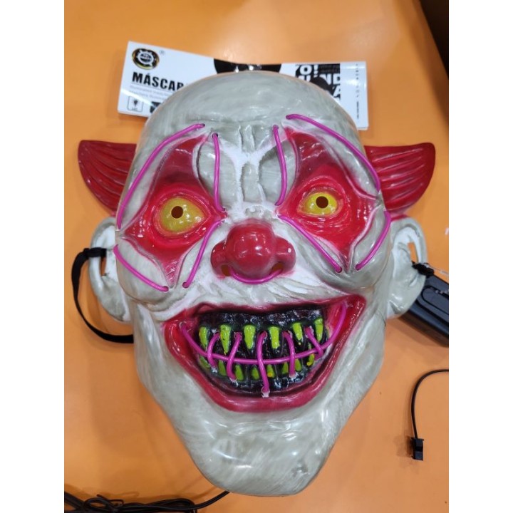 MASCARA PAYASO CON LUZ 42165
