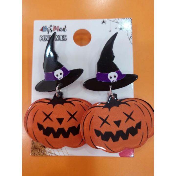 PENDIENTES CALABAZA GORRO 14684