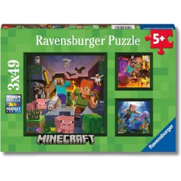 PUZZLE MINECRAFT BIOMES 3X49 05621