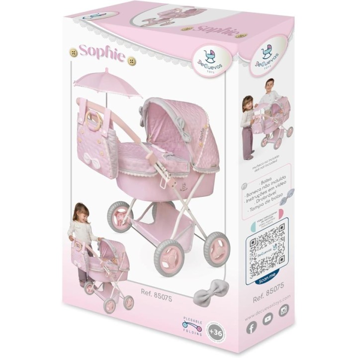COCHE MUÑECA PLEGABLE SOMBRILLA SOPHIE 85075