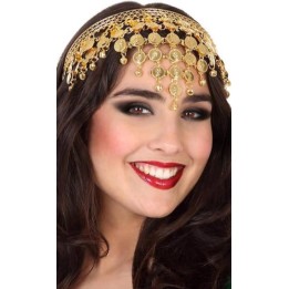 DIADEMA MONEDAS DORADAS 58884