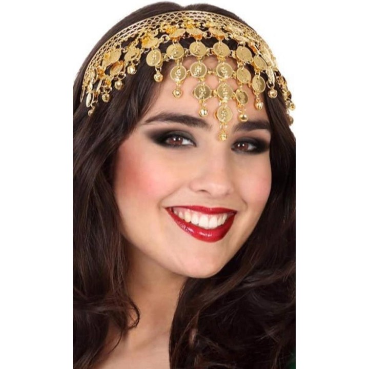 DIADEMA MONEDAS DORADAS 58884