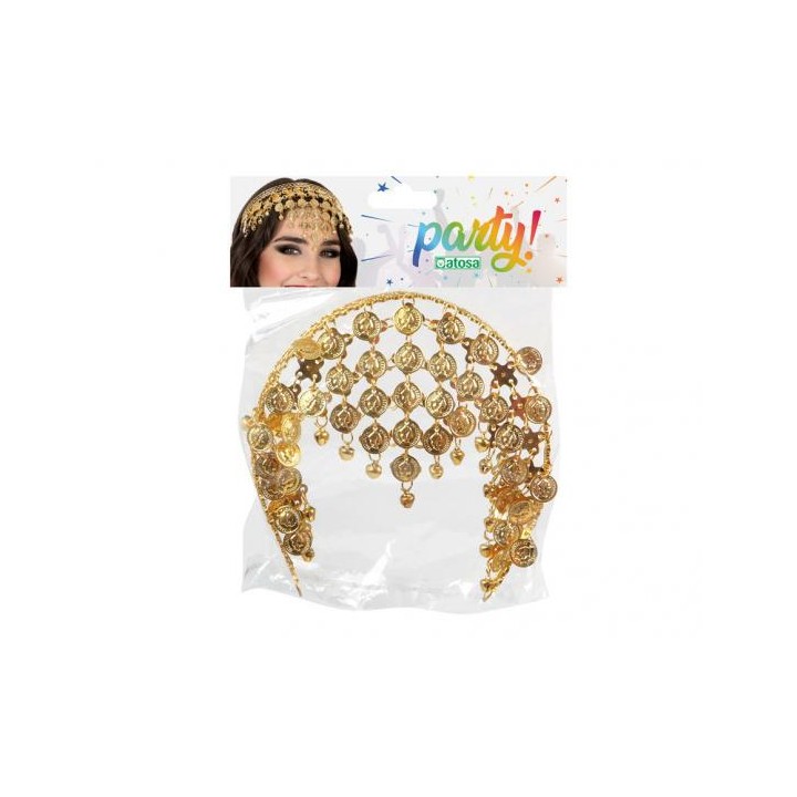 DIADEMA MONEDAS DORADAS 58884