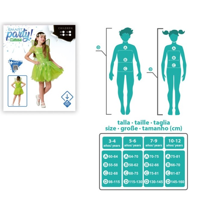 DISFRAZ HADA VERDE 10-12 75588