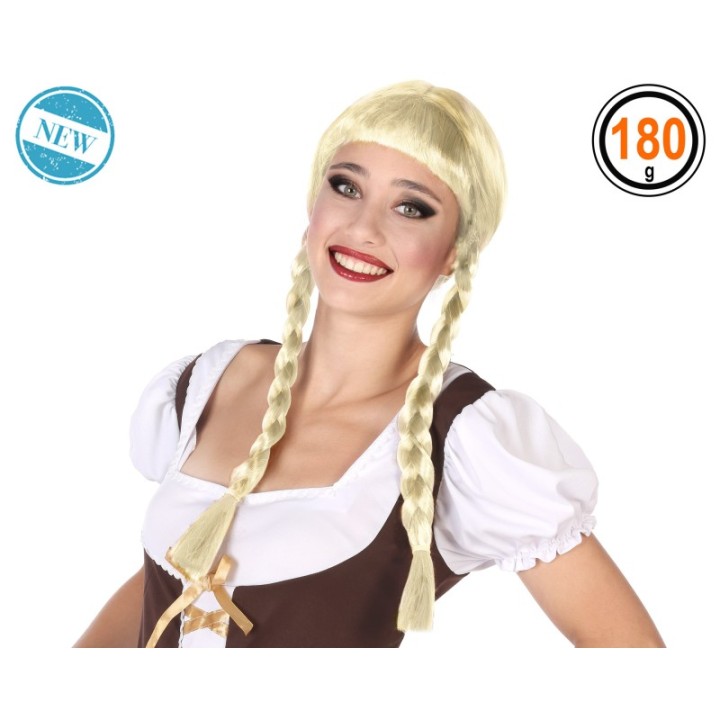 PELUCA TRENZAS RUBIA 80210