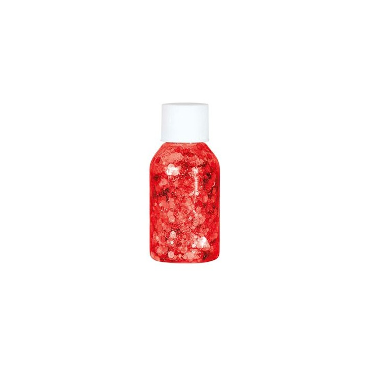 BOTE GLITTER EN GEL ROJO 15001