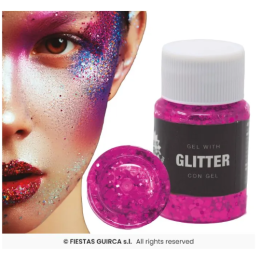 BOTE GLITTER EN GEL FUCSIA 15004