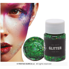 BOTE GLITTER EN GEL VERDE OSCURO 15008