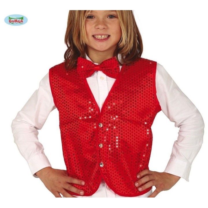 CHALECO LENTEJUELAS ROJO INFANTIL 17421