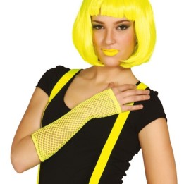 GUANTES MALLA AMARILLO NEON 26 CM 18499
