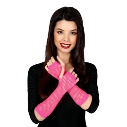 GUANTES MALLA FUCSIA NEON 26 CM 18500