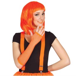 GUANTES MALLA NARANJA NEON 26 CM 18501