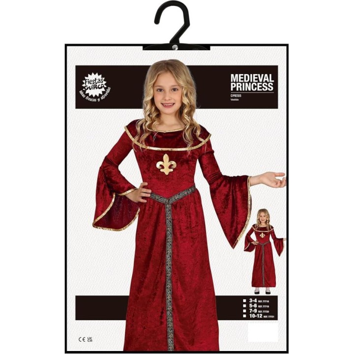 DISFRAZ PRINCESA MEDIEVAL 3/4A 77718