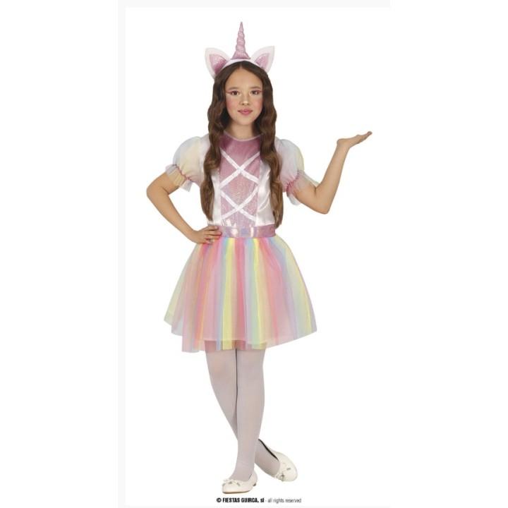 DISFRAZ UNICORNIO ARCOIRIS INF. 7/9A 81138