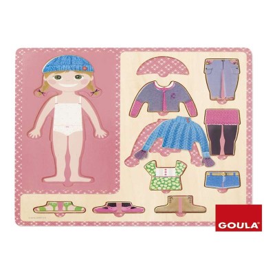 PUZZLE VESTIR NIÑA MADERA...