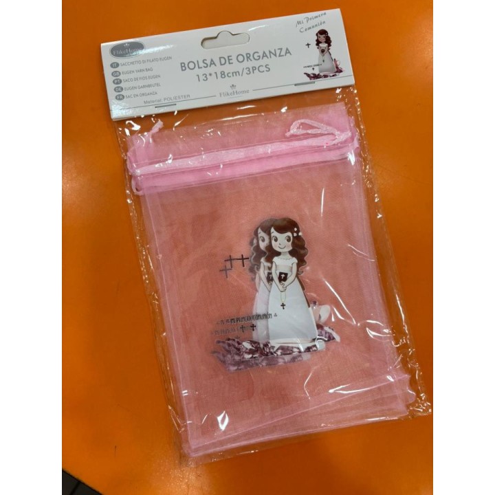 BOLSA ORGANZA COMUNION13X18 45868 45869