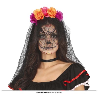 DIADEMA FLORES LILA Y...