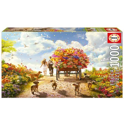 PUZZLE 1000 CARRO DE FLORES...