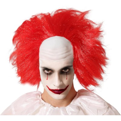 PELUCA CALVA PAYASO ROJO 64623