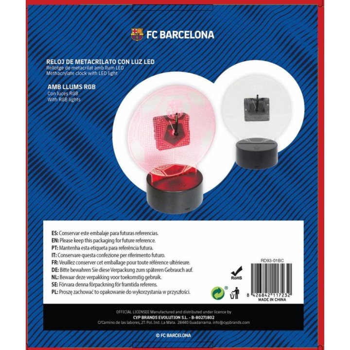 BARCELONA RELOJ METACRILATO RD93-01BC