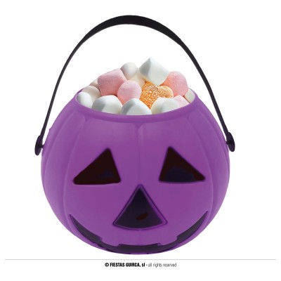 CESTA CALABAZA LILA 15CM 24757
