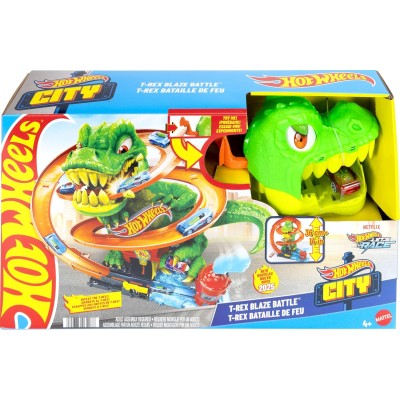 HOTWHEELS CITY TREX FIRE JBM73