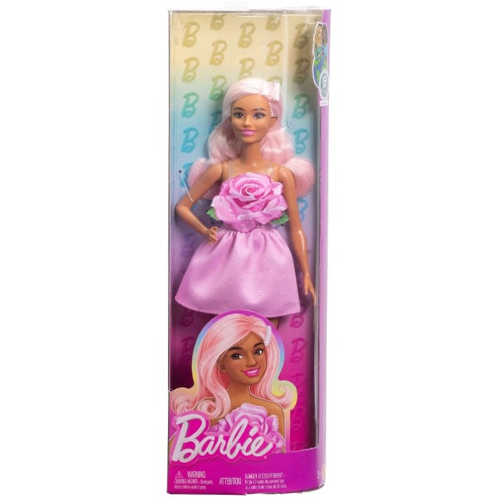 BARBIE FASHIONISTA VESTIDO ROSA HYT94