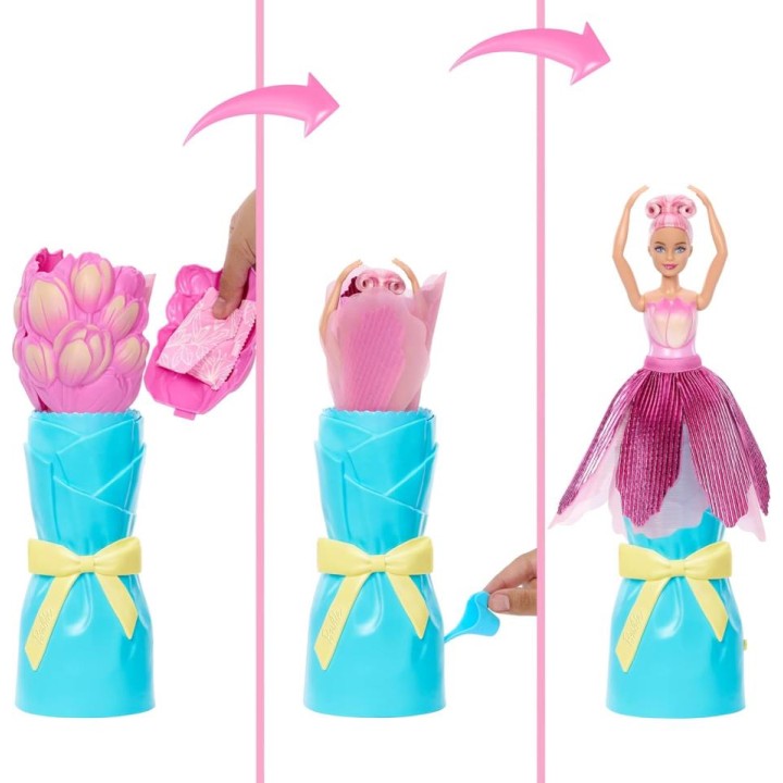 BARBIE PETAL POP TULIPAN ROSA JMF57