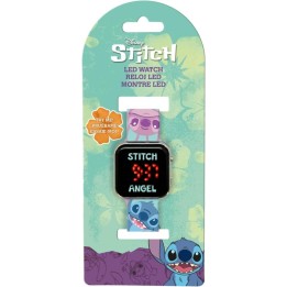RELOJ LED STITCH TROPICAL LAS4197