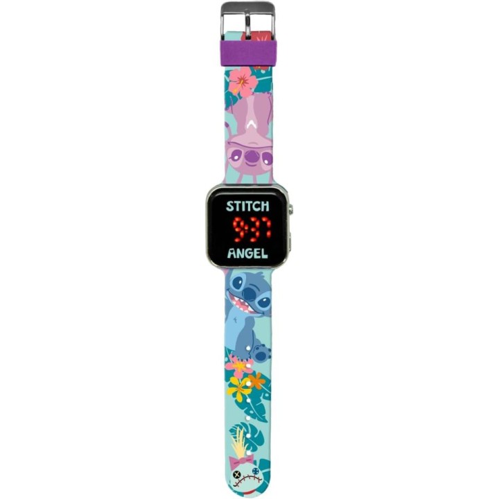 RELOJ LED STITCH TROPICAL LAS4197