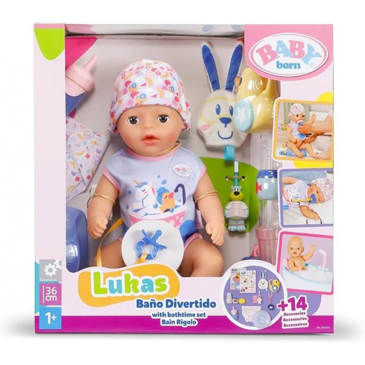 BABY BORN LUKAS BAÑO DIVERTIDO 840474