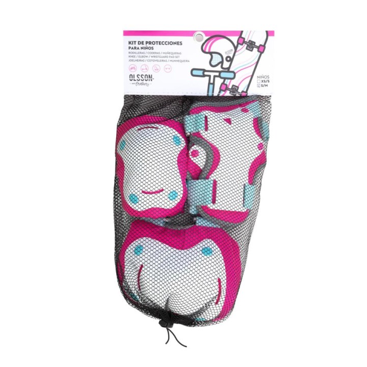 KIT PROTECCIONES ROSA TALLA S/M