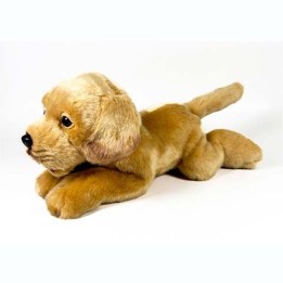 PELUCHE LABRADOR CANELA TUMBADO 21CM D00285
