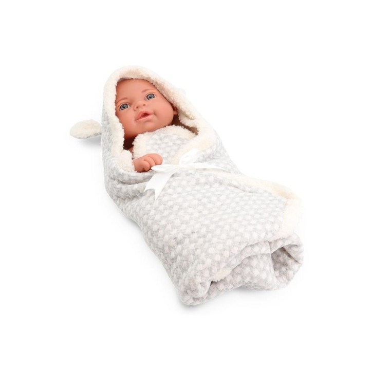 BEBE 40CM CAPA ARRULLO GRIS T00626