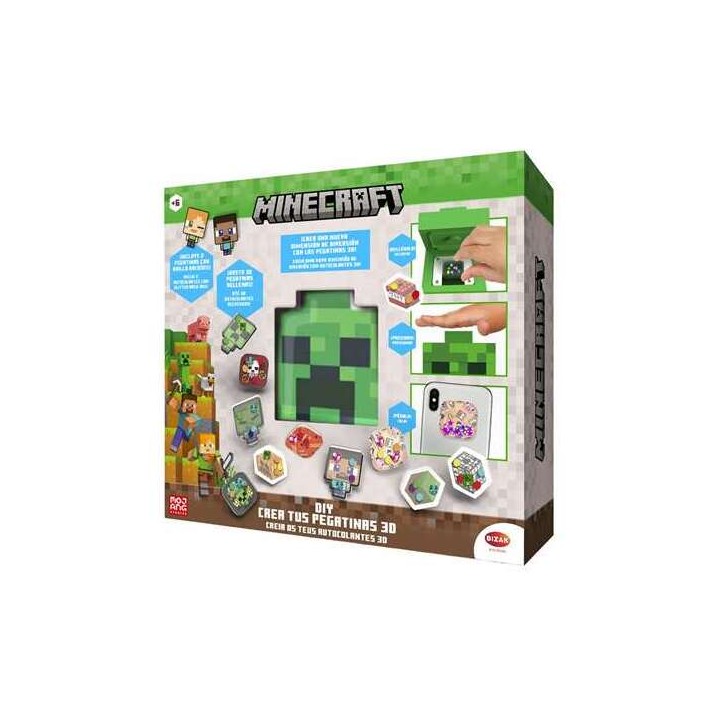 CREA TUS PEGATINAS 3D MINECRA 6333 4320