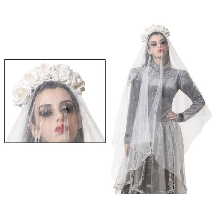 DIADEMA HALLOWEEN 129X19 CON VELO 66541