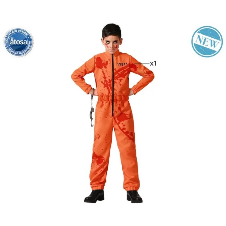 DISFRAZ PRESO SANGRIENTO NARANJA 7-9 74418