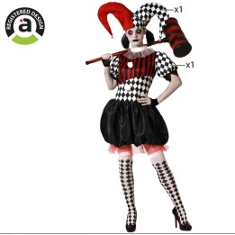 DISFRAZ ARLEQUIN HALLOWEEN BLANCO/NEGRO XL 77496