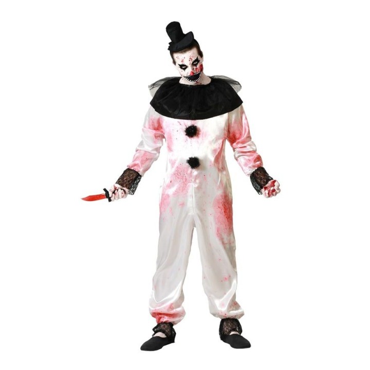 DISFRAZ PAYASO HALLOWEEN BLANCO M-L 77564